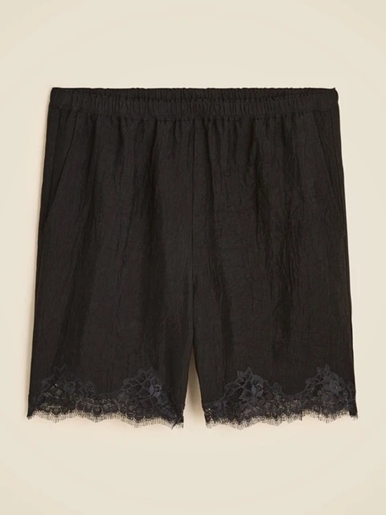 J. Crew Pants - J.Crew Black Lace Trim Bermuda Shorts